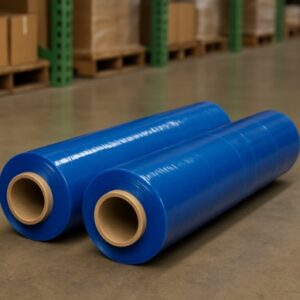 Hand-Stretchfolie 20 µm blau transluszent – robust, sparsam & recycelbar