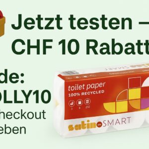1 Palette (960 Rollen) SATINO Smart Recycling Toilettenpapier hochweiss, 3-lagig, 250 Blatt