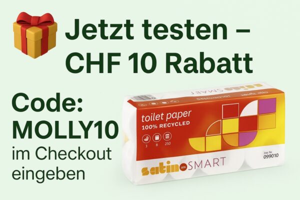 1 Palette (960 Rollen) SATINO Smart Recycling Toilettenpapier hochweiss, 3-lagig, 250 Blatt