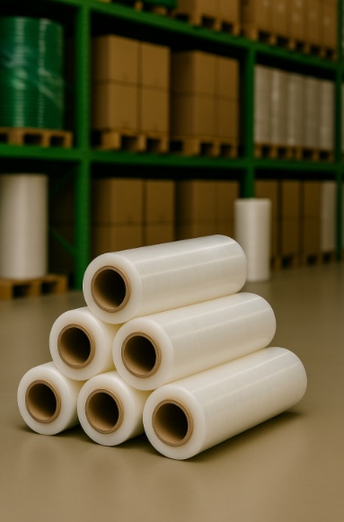 Stretchfolie transparent auf 500 mm Rolle – leise abrollbar und dehnbar
