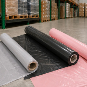 Baufolie schwarz, Recycling & antistatische Abdeckfolie