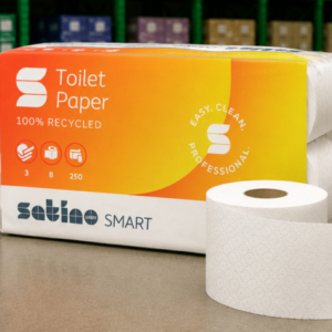 SATINO Smart Recycling Toilettenpapier weiss, 2-lagig, 250 Blatt - 1 Palette (2'112 Rollen)